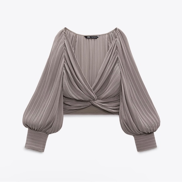 Zara knotted pleated top - Picture 7 of 8